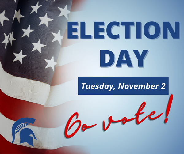 Election Day Tuesday, November 2nd.  Go Vote!
