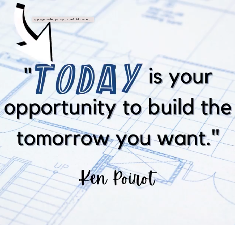 Today is your opportunity to build the tomorrow you want. - Ken Poirot